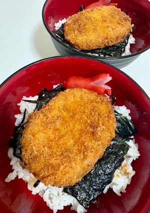 簡単5分で！カレーのりコロ丼-レシピのメイン写真