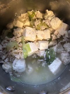 豆腐とひき肉とレタスのあんかけ-レシピのメイン写真
