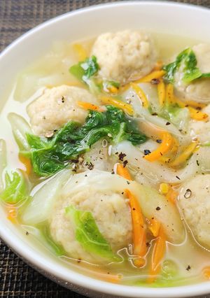 冷凍鶏だんごと野菜のとろみ鶏がら中華スープ-レシピのメイン写真