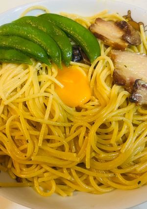 ごはんにあうたまごソースで作るパスタ-レシピのメイン写真