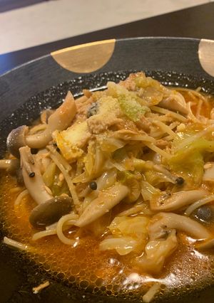 キャベツとしめじのスープパスタ-レシピのメイン写真