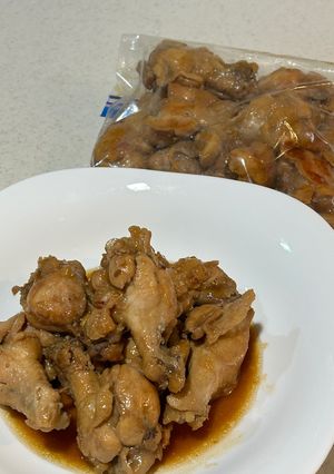 息子へ送る冷凍おかず［手羽元煮］-レシピのメイン写真