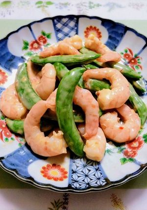 超簡単今夜の夕飯スナップエンドウエビマヨ-レシピのメイン写真