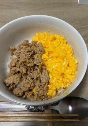 そぼろ丼(レンジでも可)-レシピのメイン写真