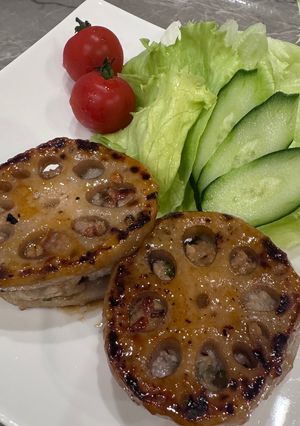 栄養満点‼︎椎茸大葉 レンコンのはさみ焼き-レシピのメイン写真