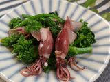 菜の花とほたるいかのペペロンチーノ