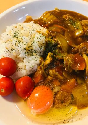 鍋野菜カレー●チキン玉子カレープレート-レシピのメイン写真