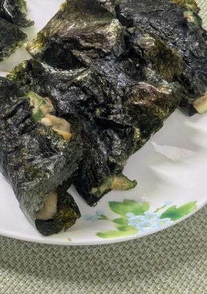 魚のすり身とオクラの海苔サンド焼き-レシピのメイン写真