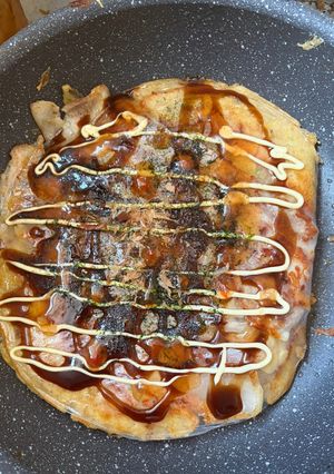 米粉とミックス粉のお好み焼き-レシピのメイン写真
