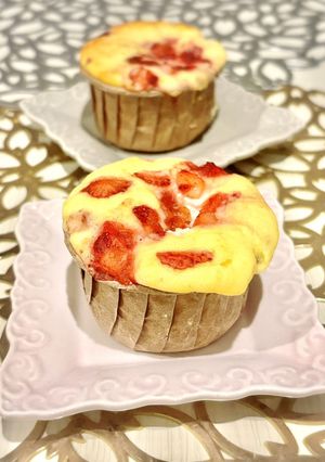 罪悪感ゼロ♪米粉のいちごチーズマフィン♡-レシピのメイン写真
