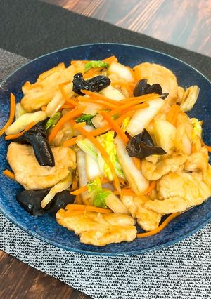 簡単！白菜と鶏むね肉の中華風炒め-レシピのメイン写真