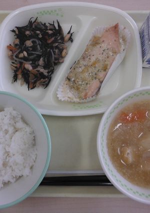 学校給食☆ますの米粉コーンマヨネーズ焼き-レシピのメイン写真