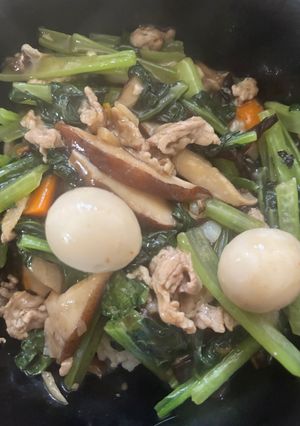 小松菜で美味しい中華丼😋-レシピのメイン写真