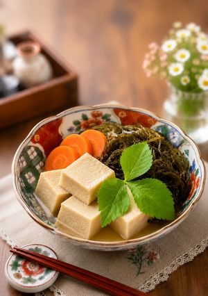 高野豆腐と切り昆布の煮物【作り置き】-レシピのメイン写真