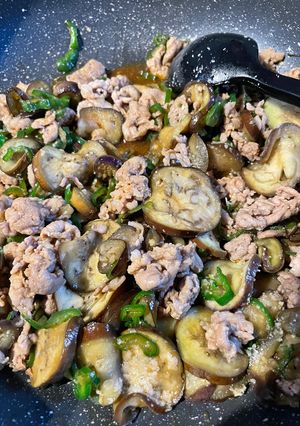 豚こまと茄子の甘辛チーズ炒め-レシピのメイン写真