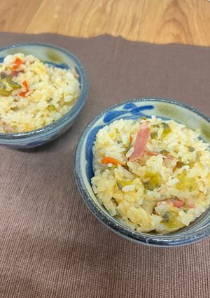 冷凍ゴーヤーの洋風炊き込みごはん-レシピのメイン写真