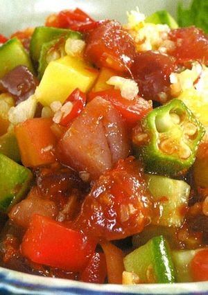 カツオと野菜とフルーツの中華風和え-レシピのメイン写真