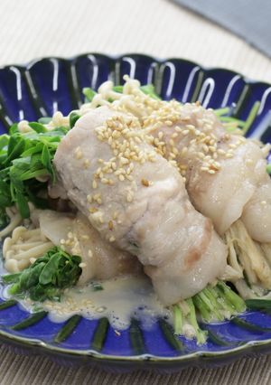 食物繊維がとれる！豆苗とえのきの豚肉巻き-レシピのメイン写真