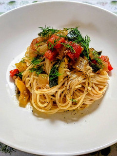 簡単ランチ!ラタトゥイユの冷製パスタ-レシピのメイン写真