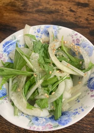 水菜と玉ねぎの和え物-レシピのメイン写真