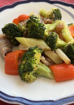 ブロッコリーと牛肉の黒酢炒め-レシピのメイン写真