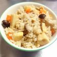 お米節約ヘルシー押し麦ご飯でたけのこご飯