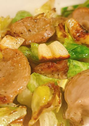 春きゃべつと砂肝のにんにく炒め-レシピのメイン写真