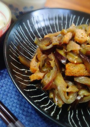 ＊ご飯のお供☆なすと乾燥油揚げの炒め煮＊-レシピのメイン写真