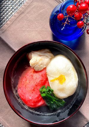 突き立ての餅であご出しのお雑煮-レシピのメイン写真