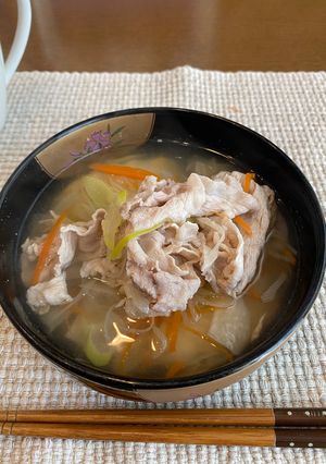 しゃぶしゃぶ肉のお雑煮-レシピのメイン写真
