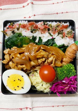 2/27ﾖｯﾁｬﾝ☆ポークチャップお弁当-レシピのメイン写真