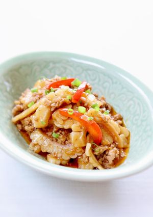 苦味がマイルドでご飯が進む【麻婆ゴーヤ】-レシピのメイン写真