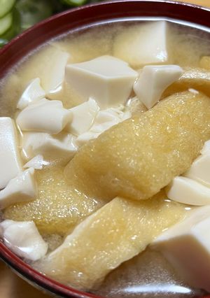 豆腐と揚げの味噌汁-レシピのメイン写真