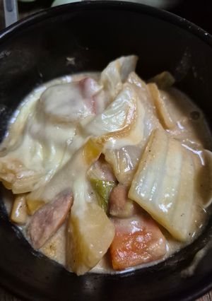 白菜とペンネのチーズ(煮)焼き♪-レシピのメイン写真