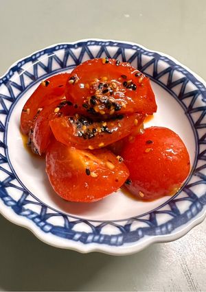 トマトのはちみつラー油和え-レシピのメイン写真