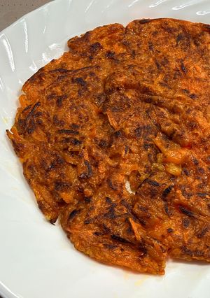 材料ひとつ！しりしりにんじんの和風ガレット-レシピのメイン写真
