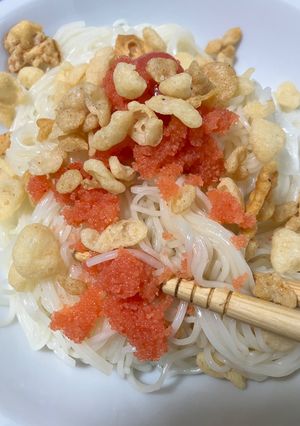 簡単　そうめんの食べ方（明太子）-レシピのメイン写真