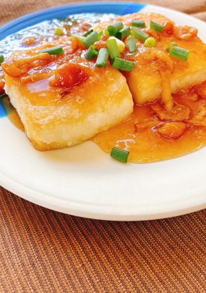 揚げ焼き豆腐の梅おろしあんかけ-レシピのメイン写真