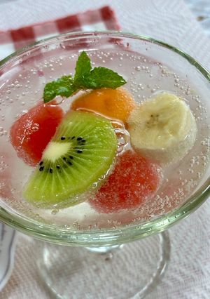 炭酸水でフルーツポンチ♪-レシピのメイン写真