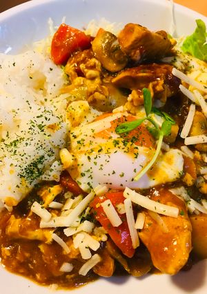 バーモントカレー●半熟玉子&チキンカレー-レシピのメイン写真