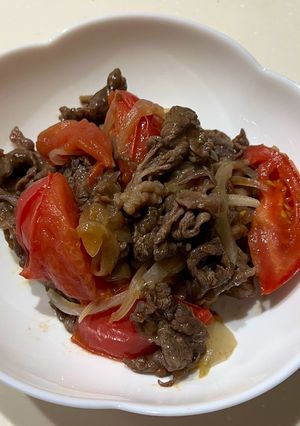 牛肉とトマト甘辛炒め-レシピのメイン写真