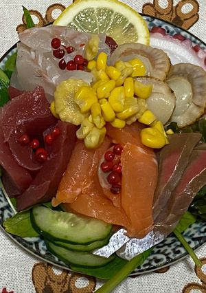 フラワーカルパッチョ-レシピのメイン写真