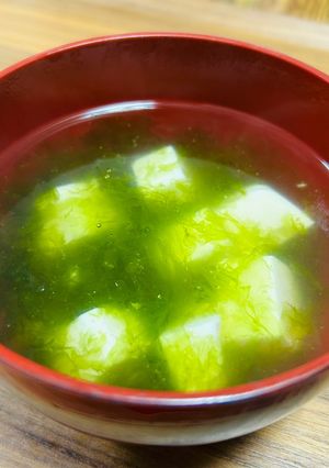 あおさと豆腐のお吸い物-レシピのメイン写真