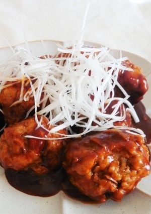 肉だんごのみそだれケチャップあんかけ-レシピのメイン写真