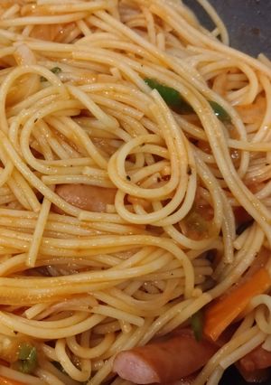 いつものナポリタン-レシピのメイン写真