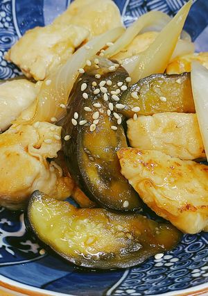 ささみとナスの甘酢炒め風-レシピのメイン写真