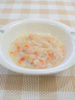 【離乳食中期】冬野菜と鶏ささみ入りおかゆ-レシピのメイン写真