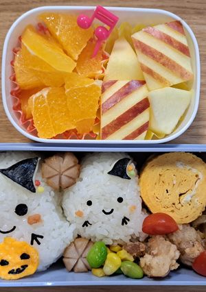 ハロウィン2025　親子おばけキャラ弁-レシピのメイン写真