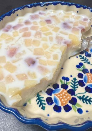 練乳で濃厚ミルキー⭐︎ももみるく寒天-レシピのメイン写真
