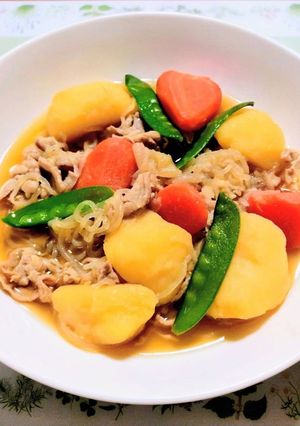 簡単今夜の夕飯昼食！豚こま定番肉じゃがコツあり-レシピのメイン写真